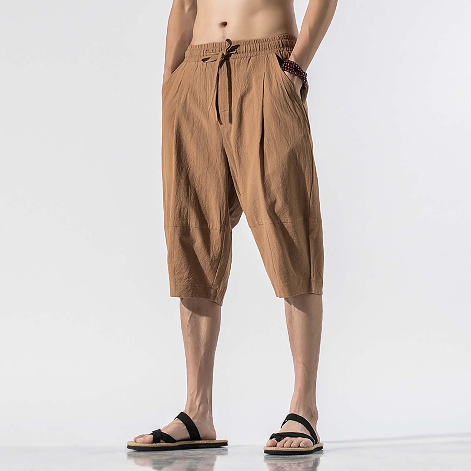 

Men s Casual Pants Fashion Cropped Pants Draping Fashion Straight Men s Trousers XXXXL хакі