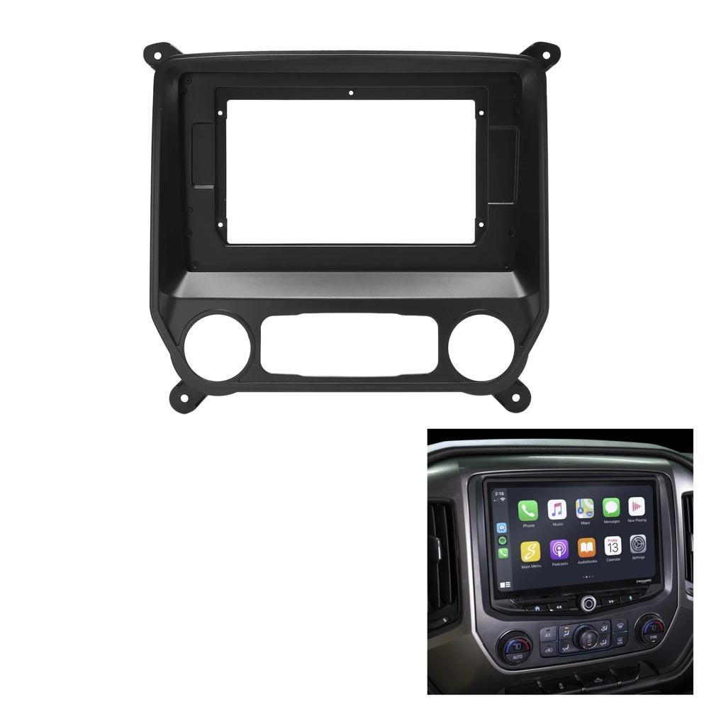 Car Radio Fascia for Chevrolet Silverado 2004-2018 DVD Stereo Frame Plate Adapter Mounting Dash Installation Bezel Trim Kit