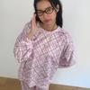 [Muse Mood] Purple Heart Check Winter Pajama [Shipped from Korea] 100% Authentic