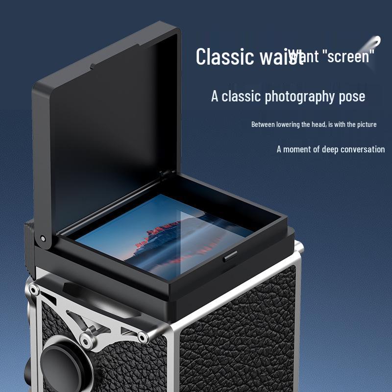 Retro Dual-Lens Travel Camera - Manual Crank, Student-Friendly, Portable Film & Digital Model