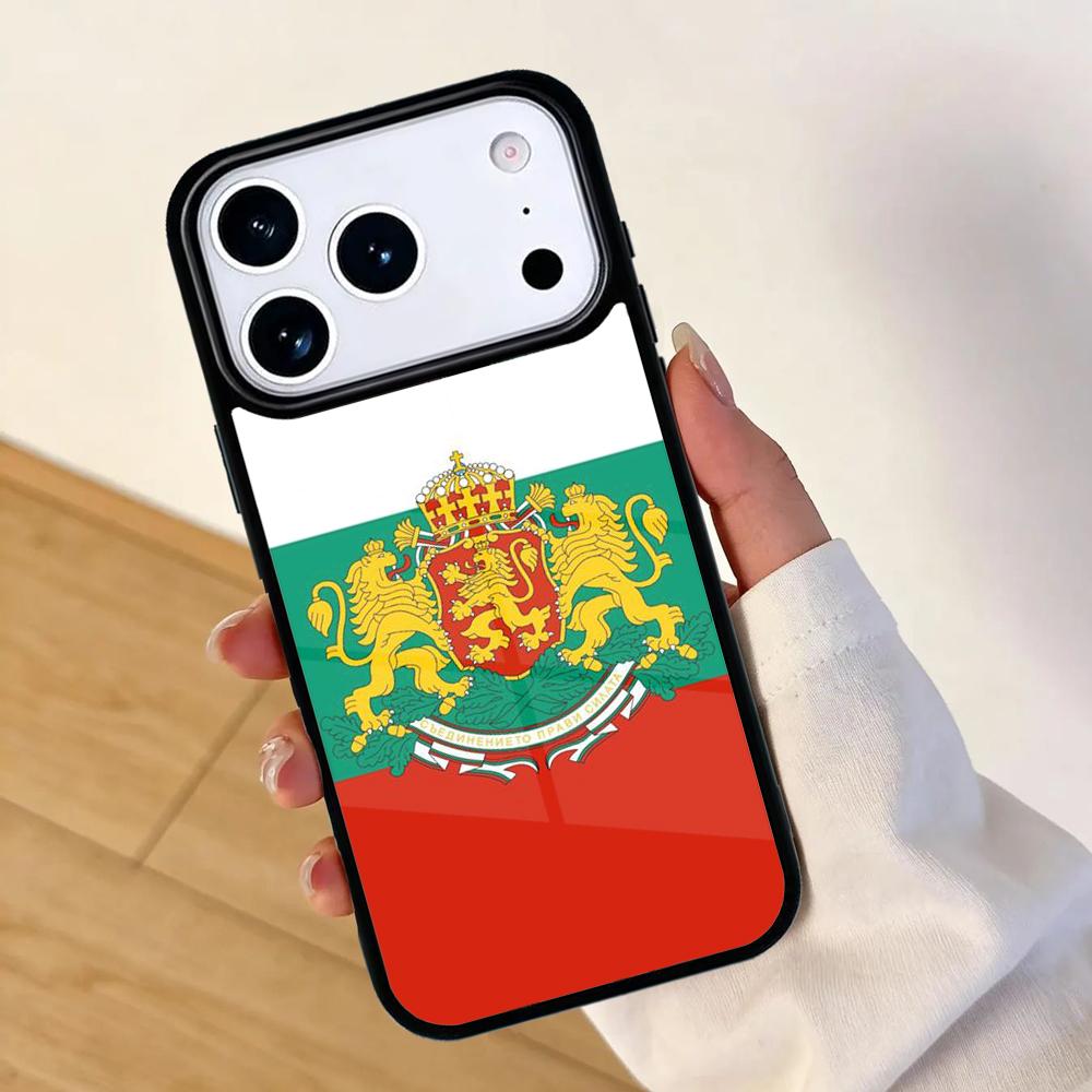 Bulgarien Flagge Reisepass Karte Handyhülle für IPhone 17 AIR 16pro Max 15 14 13 12 11 Bumper Hülle