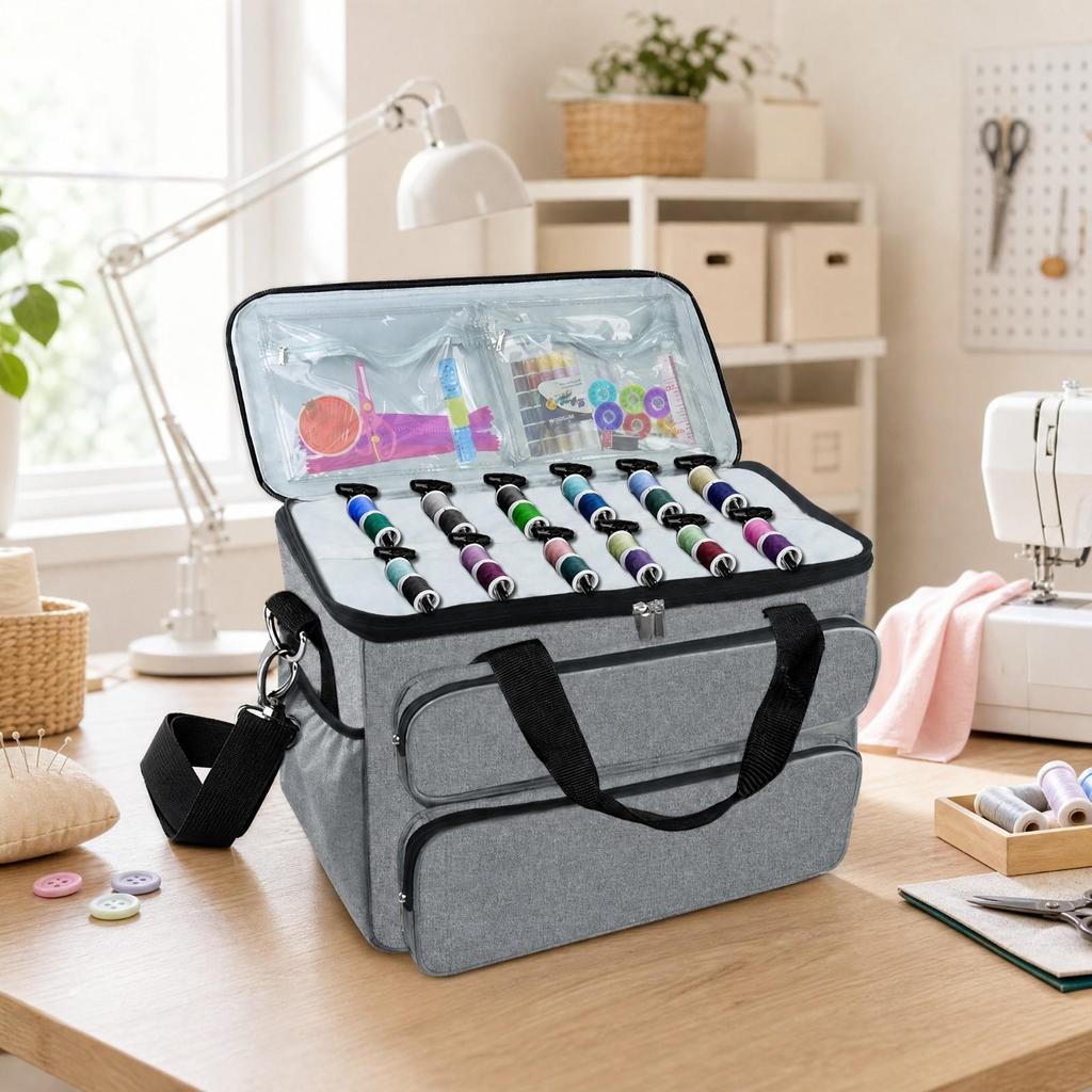 Travel Bag Lightweight Sewing Machine Storage with Multiple Pockets Tough