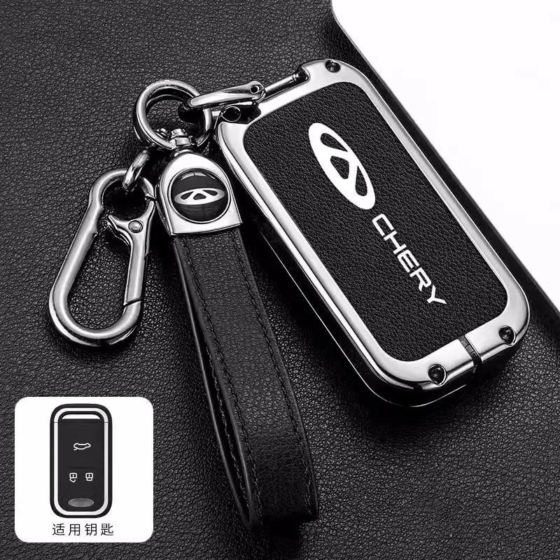 Car Remote Key Case Fob Shell Cover Zinc Alloy For Chery Arrizo 5plus Gx 7e Tiggo 5 3 4 6 8 5x Protector Keychain Accessories  LL2