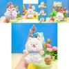 Adorable Plush Samoyed Dog Keychain Cute Couple Backpack Charm Gift Accessory