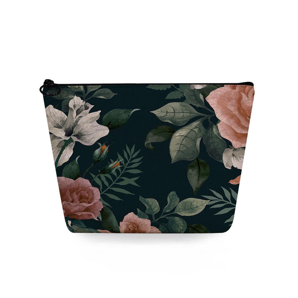 Women Flower Print Cosmetic Bag Toiletries Organize Travel Storage Case 6747
