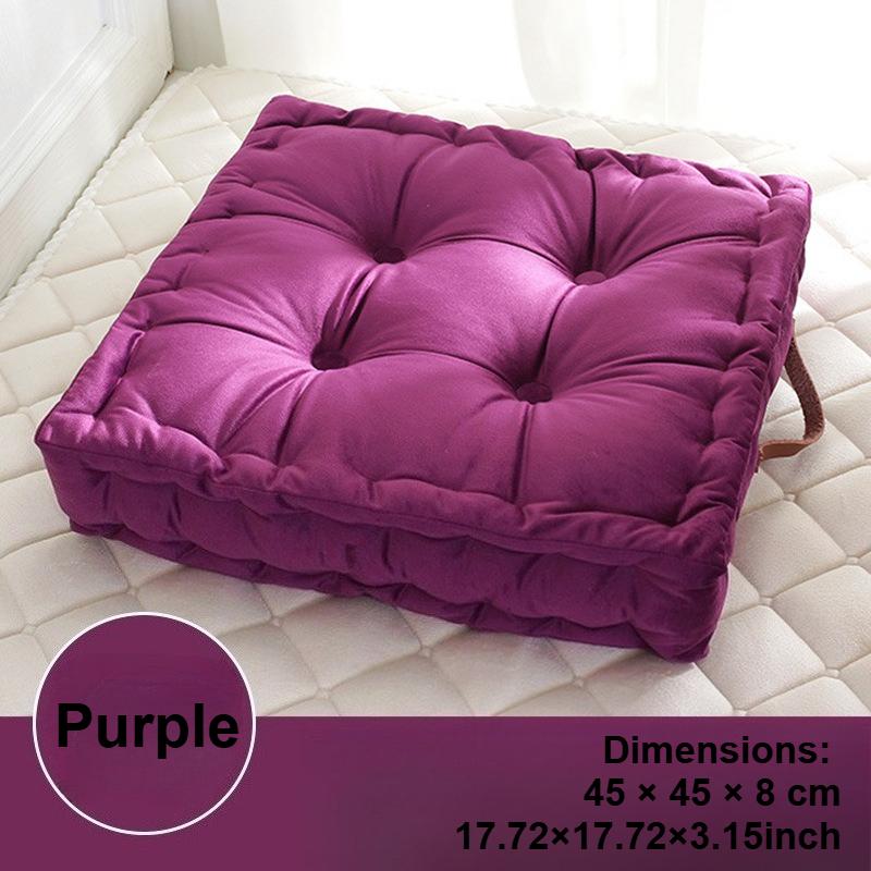 Solid Color Nordic Square Seat Cushion Thickened Soft Pad for MeditationYogaClassroom Chair Home Furniture Accessory Cushion 45x45x8cm фиолетовый 1740₽
