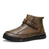 Men's Leather Boots Zipper High Top Casual Shoes Sneakers 39-48