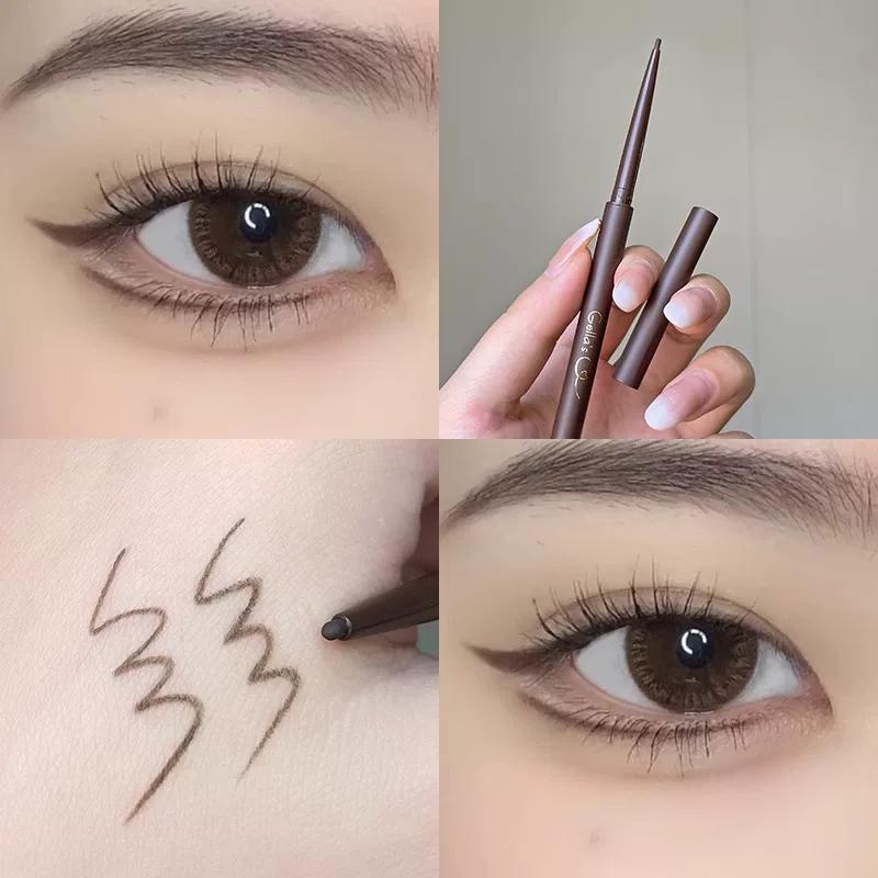 Recommended Ultra-Fine Eyeliner Gel Pen in Pink, Waterproof, Smudge-Proof, Long-Lasting, Non-Fading, Makeup for Beginners, Popular Model