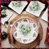 20pcs Disposable Napkins with Flower Bed Pattern Print for Wedding,Parties,and Daily Use for Thanksgiving Fall Christmas Table Decoration