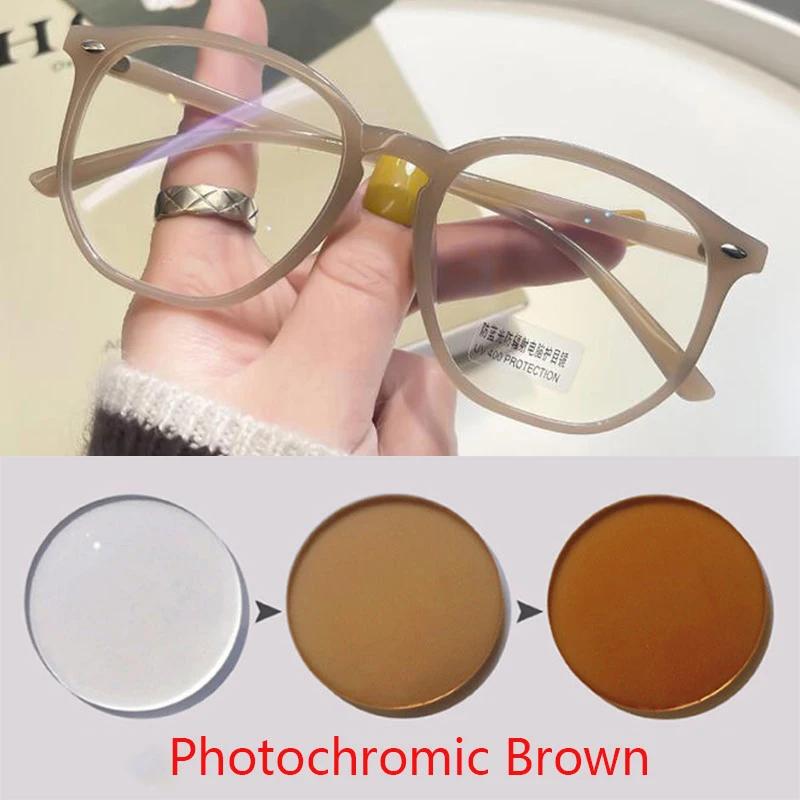 -1.0 -1.5 -2.0 Bis -6.0 Polygon Fertiggläser Myopiebrille Transparentes Brillengestell Lesebrille +0.5 +1.0 +2.0 Bis +6.0