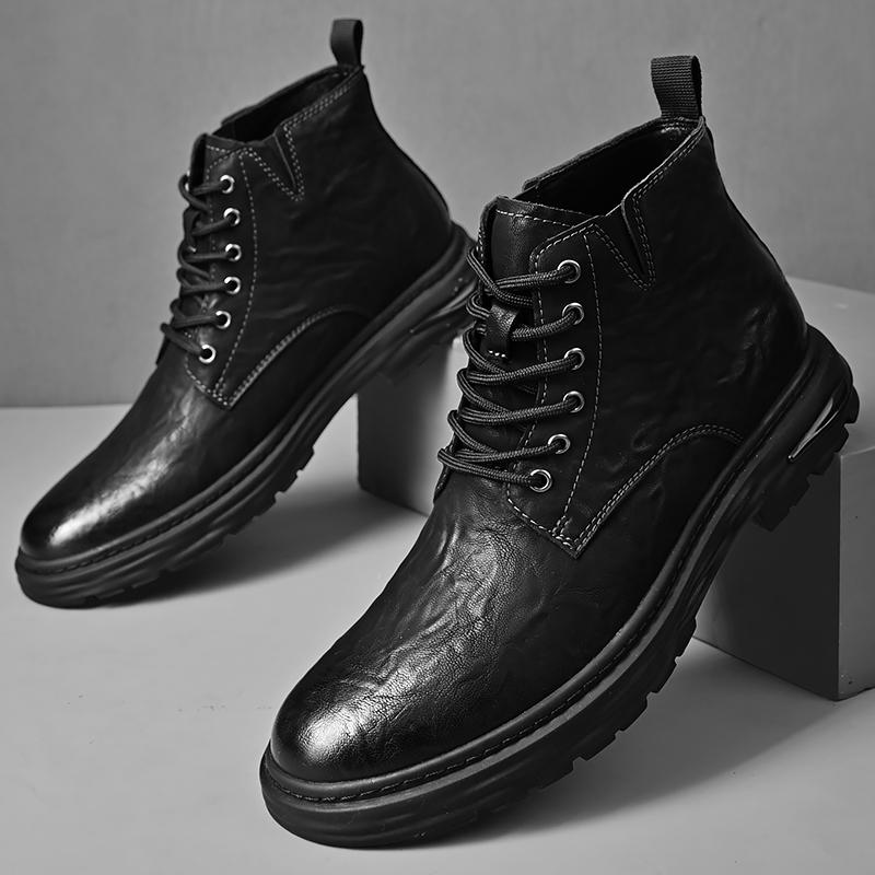 Fashion Leather Shoes Man Casual Loafers Luxury Design Slip on Male Dress Shoes Leisure Style Big Size Outdoor Wear-resistant Sole