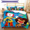 3pcs JoJo's Circus Bedding Set Duvet Cover Closure Includes 1 Duvet Cover & 2 Pillowcases, Soft and Comfortable for All Seasons.