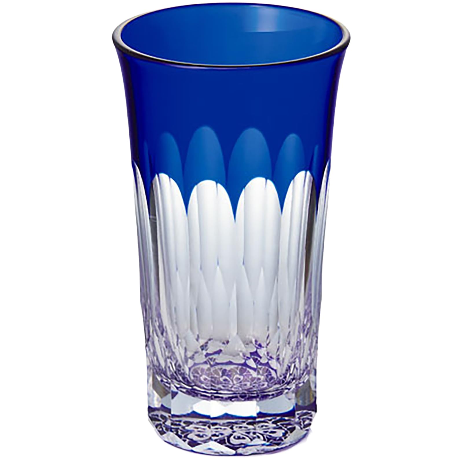 

Otsuka Glass Edo Kiriko Funabashi Kaleidoscope Beer Glass, Approx. 160ml, Small, Sip-Size, Cherry Blossom and Blue, Made in Japan, 130-218-3-N