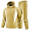 Men's Spring/Autumn Loose-Fit Sports Suit: Stand-Up Collar Jacket & Long Pants Two-Piece Set
