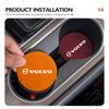 For Volvo 2pcs Suede Car Coaster Water Cup Drink Holder Anti-Slip Pad XC90 V90 V60 XC60 S80 S60 S90 C40 XC40 V70 XC70