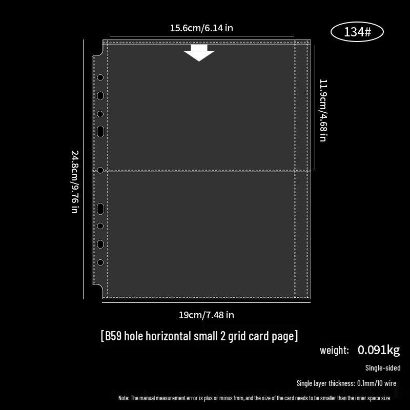 Hochtransparentes Loseblatt-Polaroid-Album – 3-in- & 5-in-Kartenfächer, quadratischer Kartenhalter, verdickte Seiten