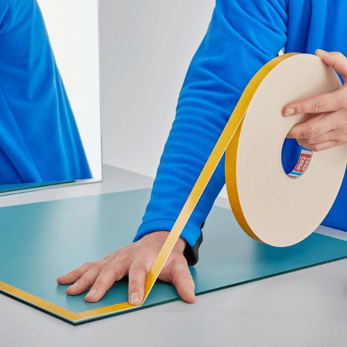 Double-Sided Foam Mirror Tape 5M X 19Mm White, For Furniture Mirrors, Car Mirrors, Panels