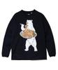 [go Slow Caravan] 351906 Super Heavy USA/C Napolitan Tank Top Long Sleeve T-Shirt, Black, Size L
