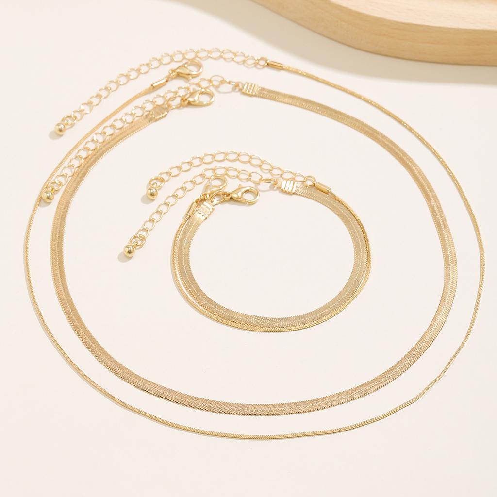 Double Snake Bone Jewellery Necklaces Women Hundreds Of Fine Chain Jumper Chain Hip Hop Set Necklace Jewellery