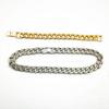 European and American Hip-hop Men's 15mm Flat and Simple Cuban Necklace, Trendy Light Luxury Men's Accessories