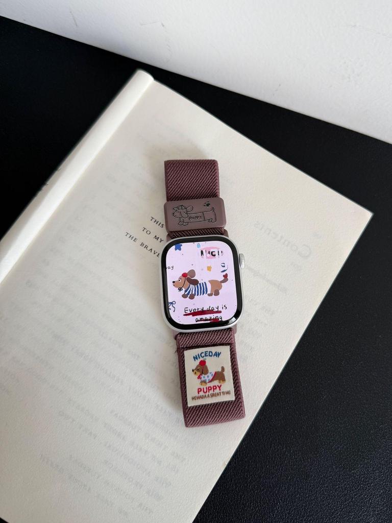 Dackel Magnetisches Nylon Uhrenarmband für Apple Watch Ultra/SE 11