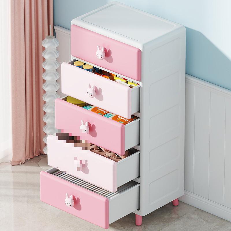 Children's Toy & Snack Storage Plastic Organizer Drawer Cabinet for Home Clothes