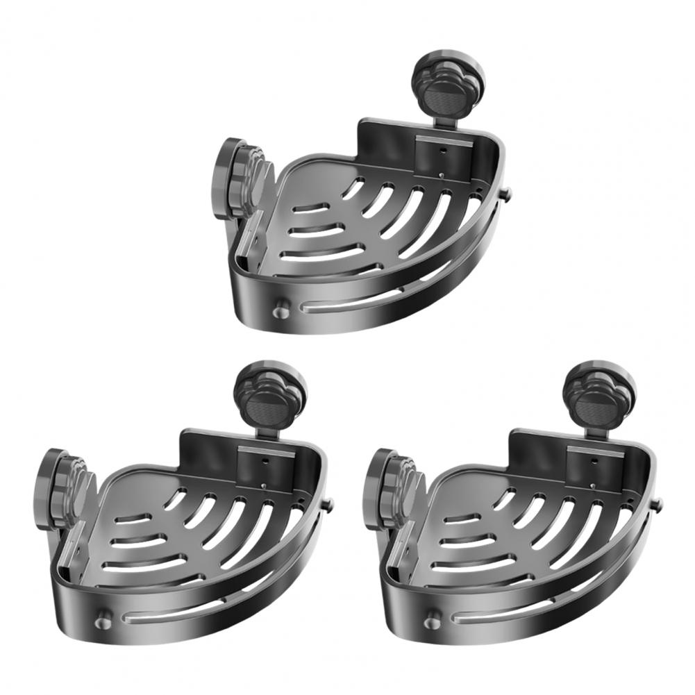 Corner Shelf Organizer Bathroom Corner Storage Rack with Strong Load-bearing Capacity Lotion Holder Suction Cup