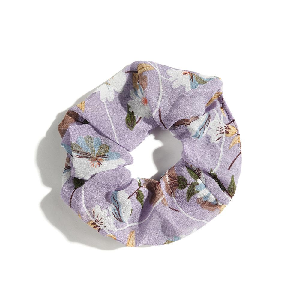 Leopard Print Hair Band Bohemian Large Intestine Band Small Fresh Commuter Rubber Band Flower Print Head Band Head Rope