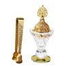 Arabic Incense Burner Glass Desktop Incense Holder with Lid Hollow
