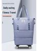 Expandable Waterproof Travel Bag with Universal Wheels and Dry/Wet Separation - Large Capacity for Students, Business, and Maternity Trips