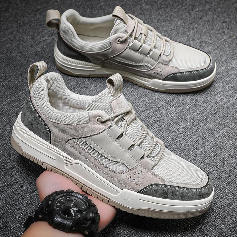 Fashion Men's Anti -sliding Casual Shoes Trendy Wear-resistant Leather Sports Shoes Men Sneakers