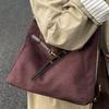 Simple suede bag women's large-capacity autumn new casual shoulder messenger commuter tote bag backpack