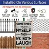2D Flat 1pc Vintage Humorous Aluminium Wall Art Sign Sometimes I Talk To Myself Then We Both Laugh 8x12 Inch Aluminium Rustic Home Office