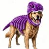 120cm/90cm Dinosaurierskelett Hundekostüm Lustiges Halloween Haustier Outfit Großes Tier Cosplay Kleidung für Hunde
