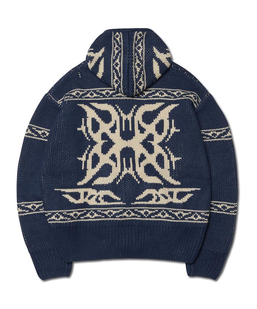 Nomaenyueol Cowichan Hooded Zip-Up - Navy