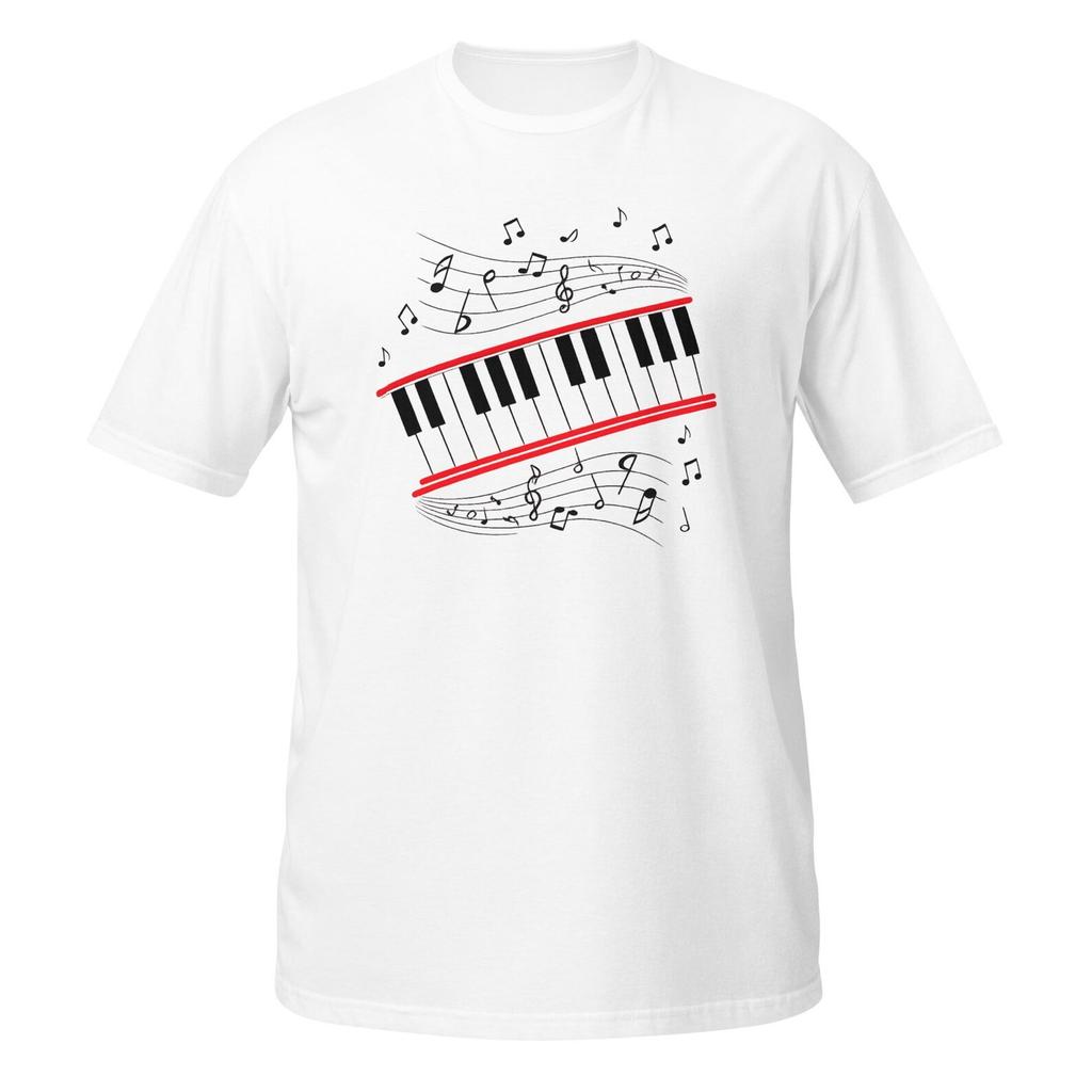 Piano Keyboard Music Notes Graphic T-Shirt, Musician Gift Tee
