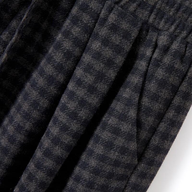 Tachi Women's Retro Plaid Elastic Waist Wide-Leg Pants