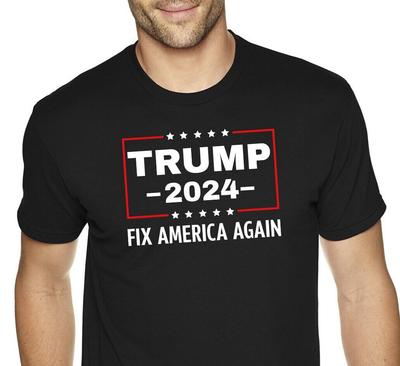Donald Trump President Tshirt Funny 2024 Elections Fix America Again Tees