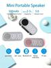 Bluetooth speaker, mirror-faced clock alarm clock smart speaker, bass-heavy FM card insertable small speaker