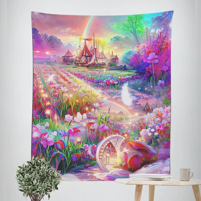 Декоративный гобелен «Сцена из усадьбы мечты» для домашнего декора — фото 17