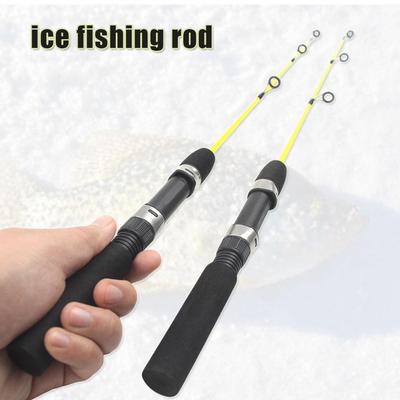 Ultra-Light Carbon Fiber Ice Fishing Rod for Winter Freshwater Fishing - Portable Single Section Design