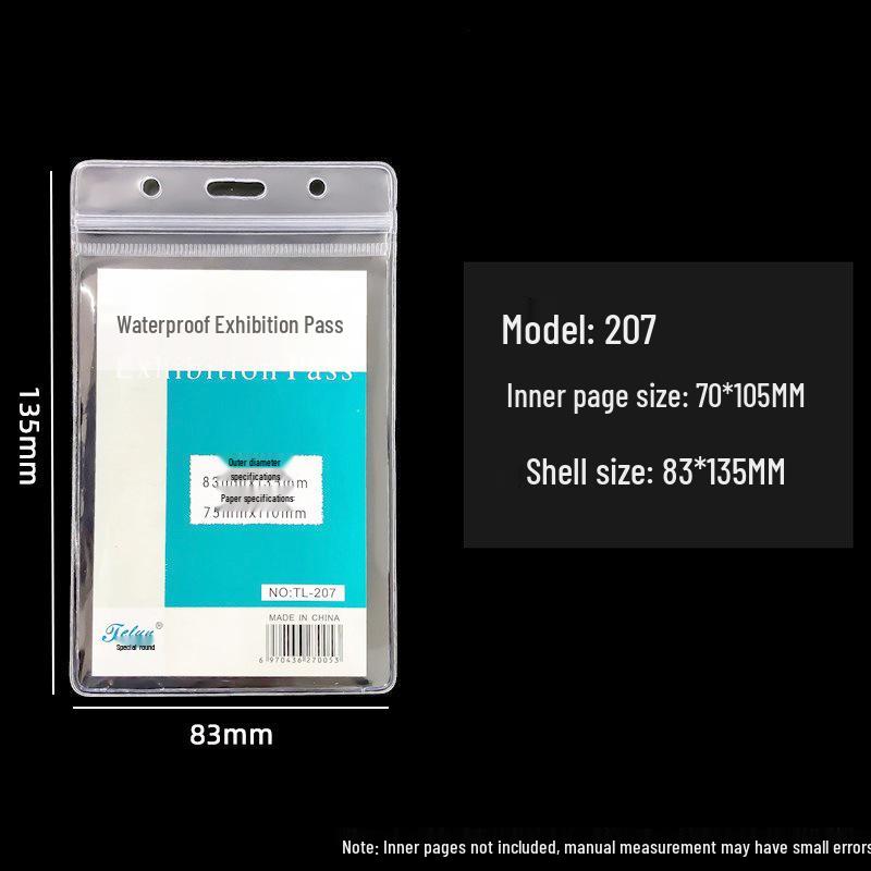 Thickened Plastic ID Card & Name Tag Holder with Metal Clip for Students