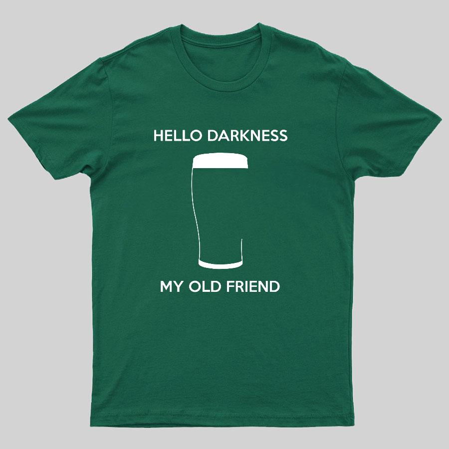 Hello Darkness My Old Friend Nerdy Graphic Unisex Heavyweight 100% Cotton T-shirt
