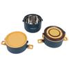 Thermal Lunch Box 2200ml Three Layer Detachable Compartment Design Portable 304 Stainless Steel Insulated Bento Box