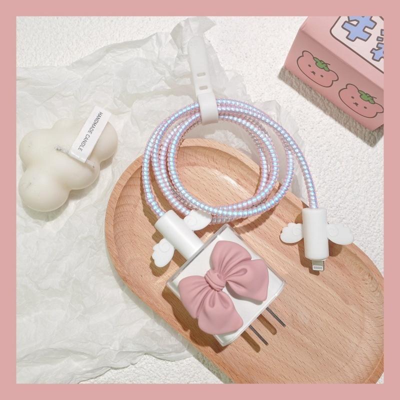 Charging Data Cable Protector Winder Accessories For iPhone 18/20w Charger Protective Cover & Data Cable Protection Rope