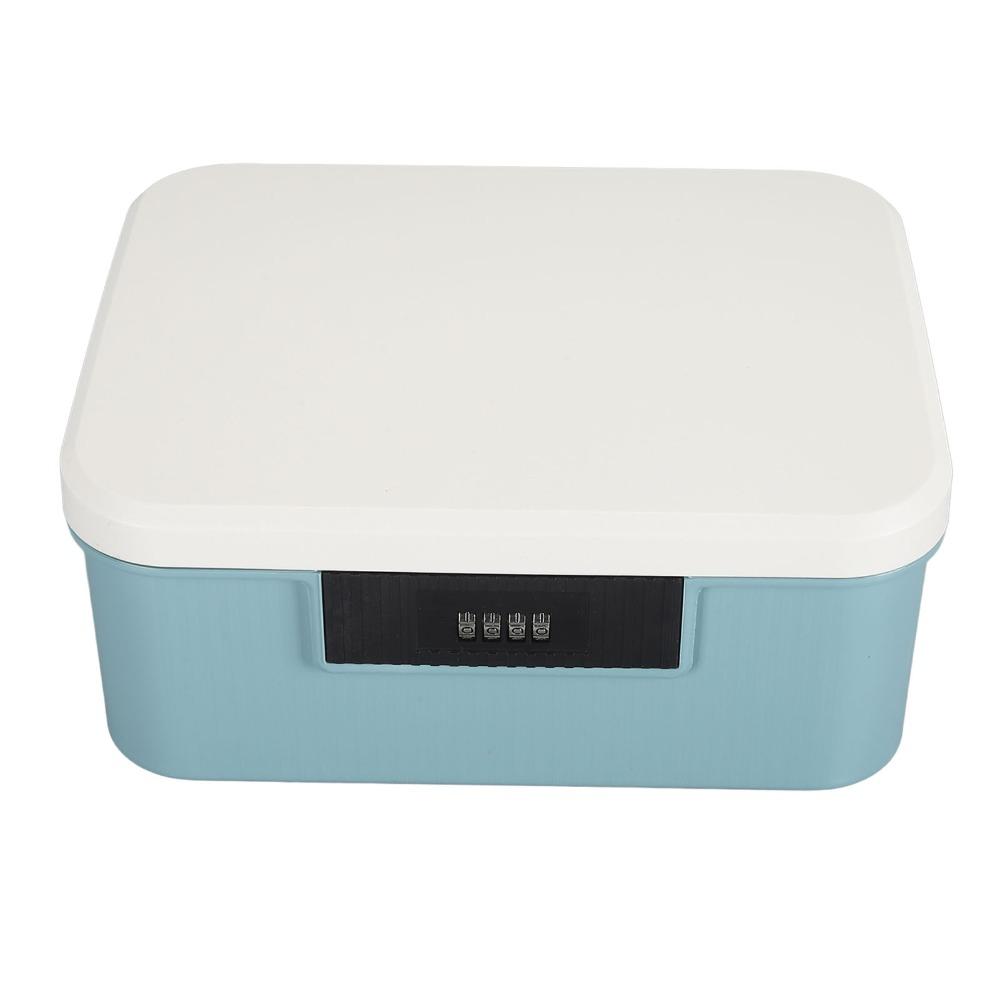 9L Capacity Lockable Storage Trunk Double Layer Password Storage Storage Locking Box Portable Secure Security Lock Boxes