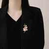 Elegante Perlmagnolien-Brosche - Luxuriöses chinesisches Cheongsam-Accessoire