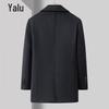 Yalu Men's Wool Blend Mid-Length Winter Coat