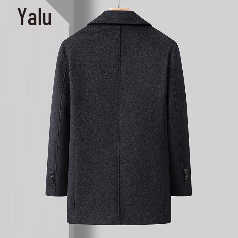 Yalu Men's Wool Blend Mid-Length Winter Coat
