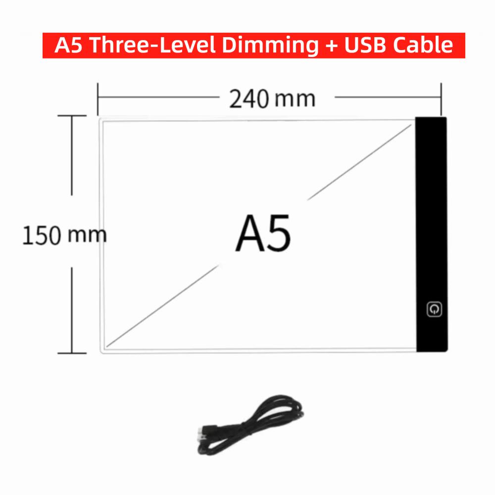 Three Level Dimmable Led Light Pad Brightness Adjustable Led Drawing Copy Board Painting